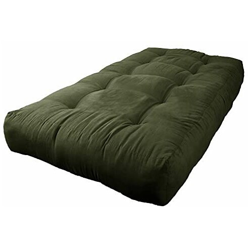 Blazing Needles Vitality 10-Inch Microsuede Twin-Size Futon Mattress - Hunter Green