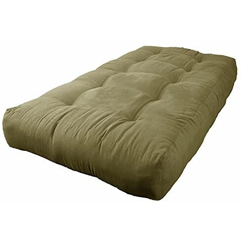 Blazing Needles Vitality 10-Inch Microsuede Twin-Size Futon Mattress - Sage Green
