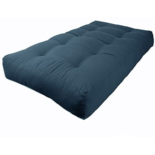 Blazing Needles Renewal 10-Inch Twill Twin-Size Futon Mattress - Indigo