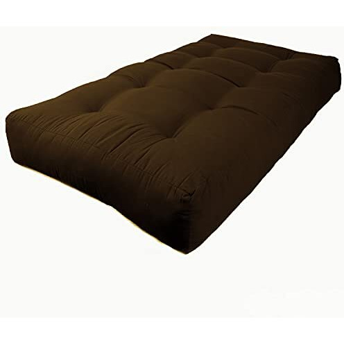 Blazing Needles Renewal 10-Inch Twill Twin-Size Futon Mattress - Chocolate