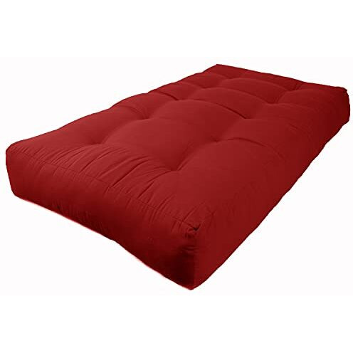 Blazing Needles Renewal 10-Inch Twill Twin-Size Futon Mattress - Ruby Red