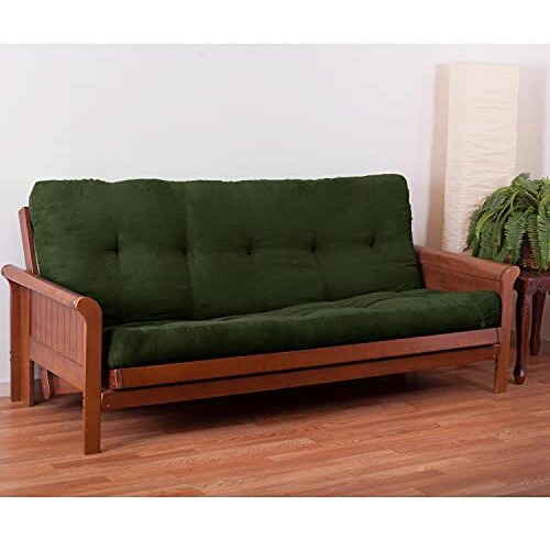 Blazing Needles Vitality 5-Inch Microsuede Full-Size Futon Mattress - Hunter Green