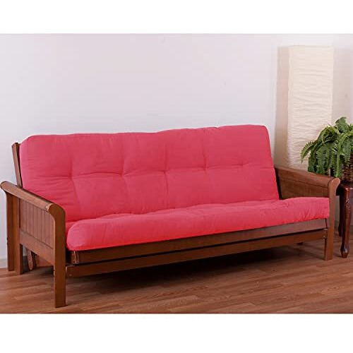 Blazing Needles Renewal 5-Inch Twill Full-Size Futon Mattress - Bery Berry