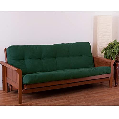 Blazing Needles Renewal 5-Inch Twill Full-Size Futon Mattress - Forest Green