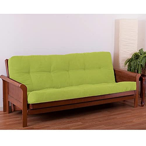Blazing Needles Renewal 5-Inch Twill Full-Size Futon Mattress - Mojito Lime
