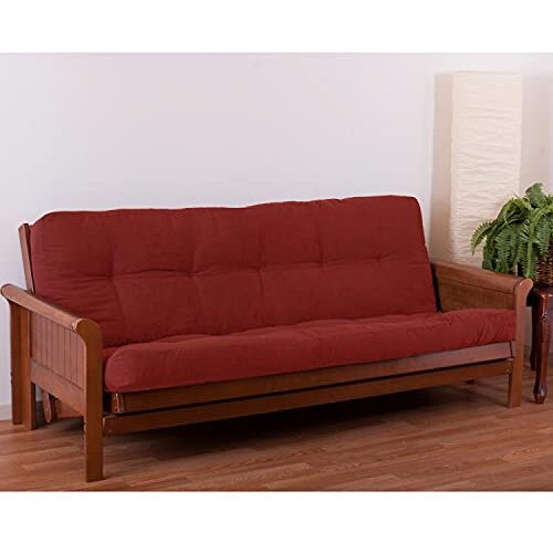 Blazing Needles Renewal 5-Inch Twill Full-Size Futon Mattress - Ruby Red