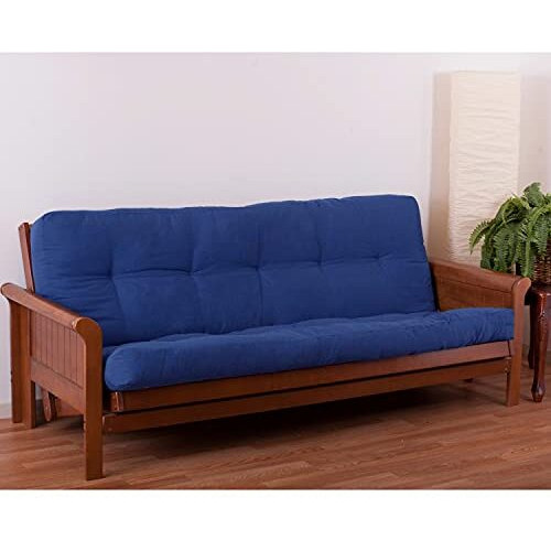 Blazing Needles Renewal 5-Inch Twill Full-Size Futon Mattress - Royal Blue