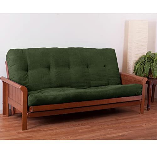 Blazing Needles Vitality 7-Inch Microsuede Full-Size Futon Mattress - Hunter Green