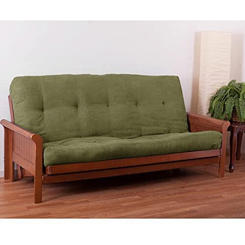 Blazing Needles Vitality 7-Inch Microsuede Full-Size Futon Mattress - Sage Green