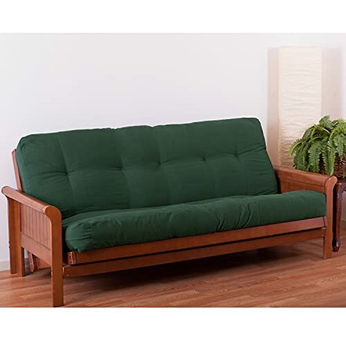 Blazing Needles Renewal 7-Inch Twill Full-Size Futon Mattress - Forest Green