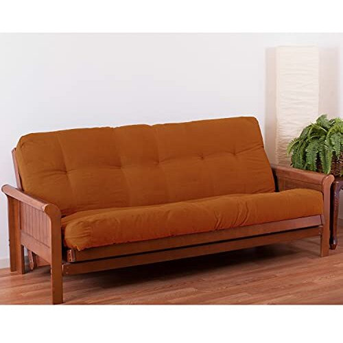 Blazing Needles Renewal 7-Inch Twill Full-Size Futon Mattress - Spice