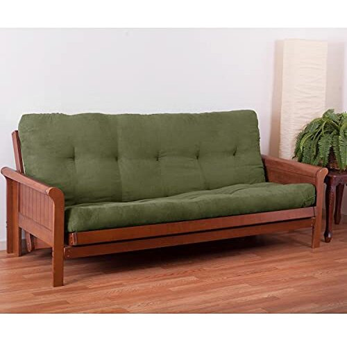 Blazing Needles Vitality 6-Inch Microsuede Full-Size Futon Mattress - Sage Green