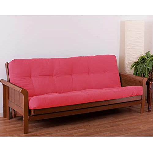 Blazing Needles Renewal 6-Inch Twill Full-Size Futon Mattress - Bery Berry