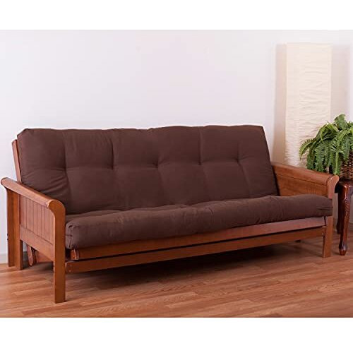 Blazing Needles Renewal 6-Inch Twill Full-Size Futon Mattress - Chocolate