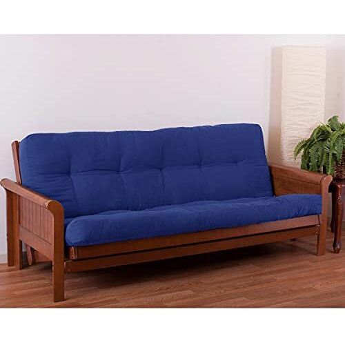 Blazing Needles Renewal 6-Inch Twill Full-Size Futon Mattress - Royal Blue