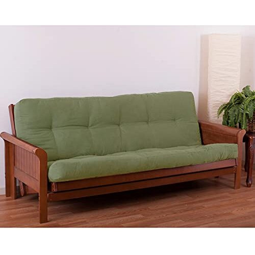 Blazing Needles Renewal 6-Inch Twill Full-Size Futon Mattress - Sage
