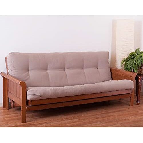 Blazing Needles Renewal 6-Inch Twill Full-Size Futon Mattress - Toffee