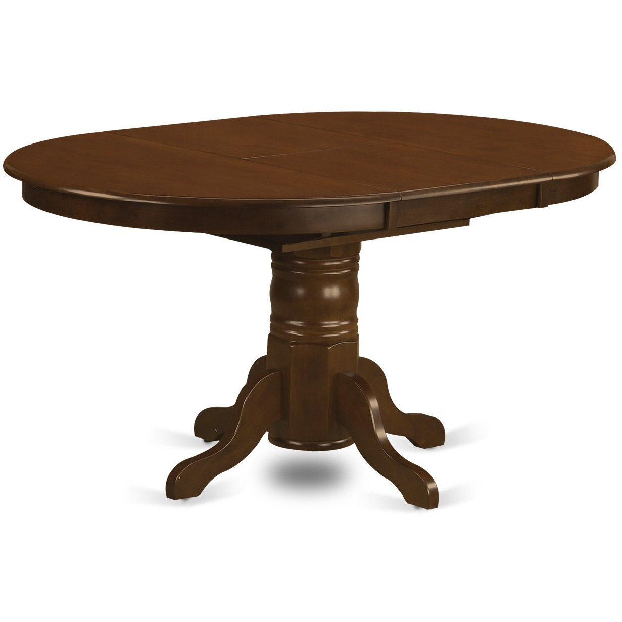 East West Furniture Kely5-Esp-W 5 Piece Dinette Set For 4 Includes An Oval Dining Room Table With Butterfly Leaf And 4 Kitchen Dining Chairs  42X60 Inch  Espresso