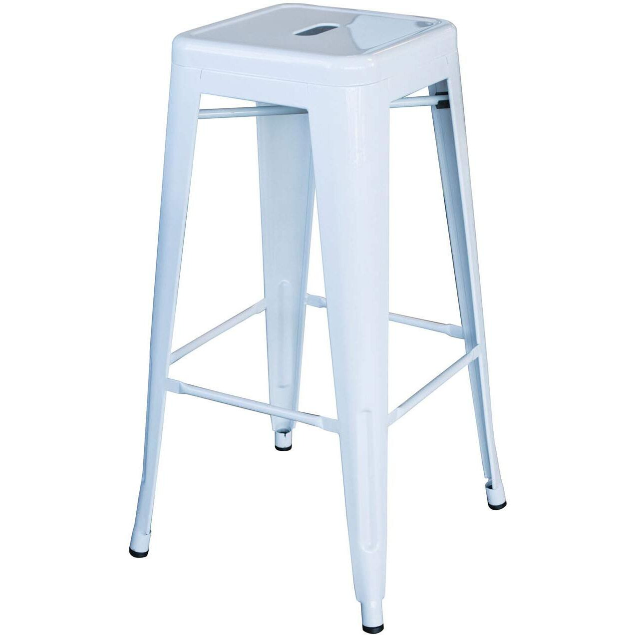Amerihome Bs030W2Pk Loft White 30 In. Metal Bar Stool 2 Piece