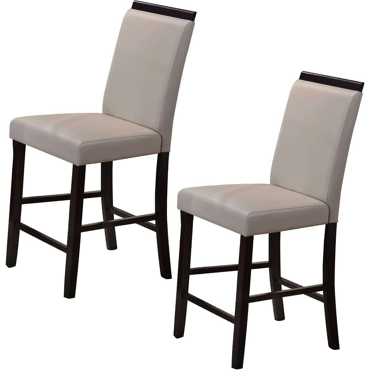 Pilaster Designs - Counter Height 24"" Parsons Dining Chairs  Set Of 2 (Gray)