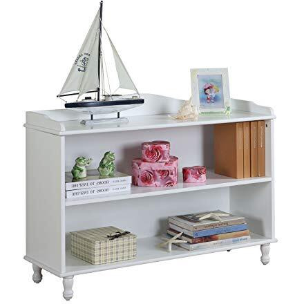 Pilaster Designs - Wood 2-Tier Bookcase  White Finish
