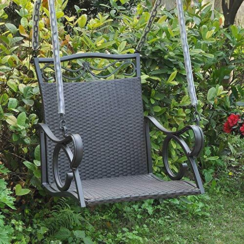 Resin Wicker/Steel Hanging Chair Swing