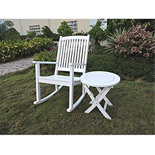 Nicosia Acacia Wood Rocker And Side Table