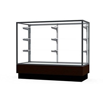 Merchandiser  48"&quotW X 40"&quotH X 20"&quotD  Counter Case   Satin Finish  Walnut Base