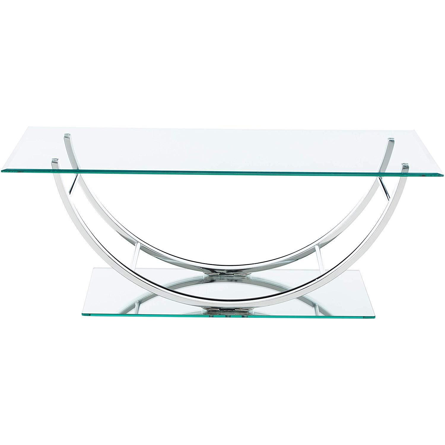 Contemporary Chrome Coffee Table