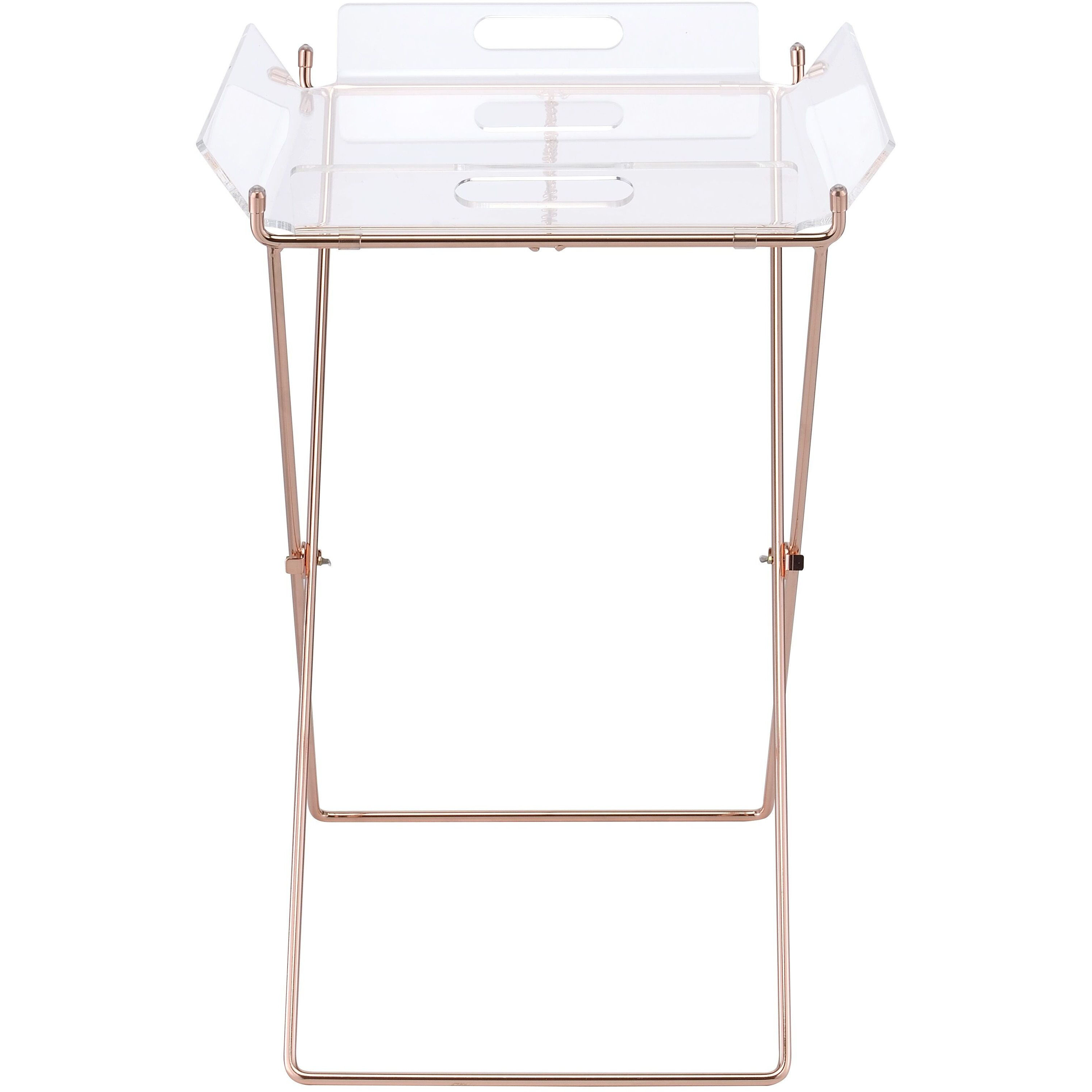Cercie Tray Table  Clear Acrylic & Copper
