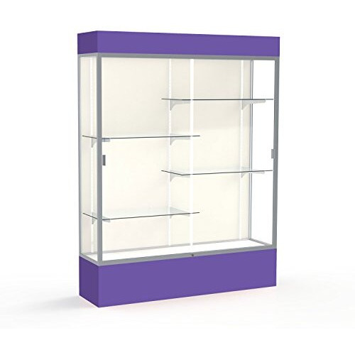 Spirit  60"&quotW X 80"&quotH X 16"&quotD  Lighted Floor Case  Plaque Back  Satin Finish  Purple Base And Top