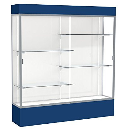 Spirit  72"&quotW X 80"&quotH X 16"&quotD  Lighted Floor Case  White Back  Satin Finish  Navy Base And Top