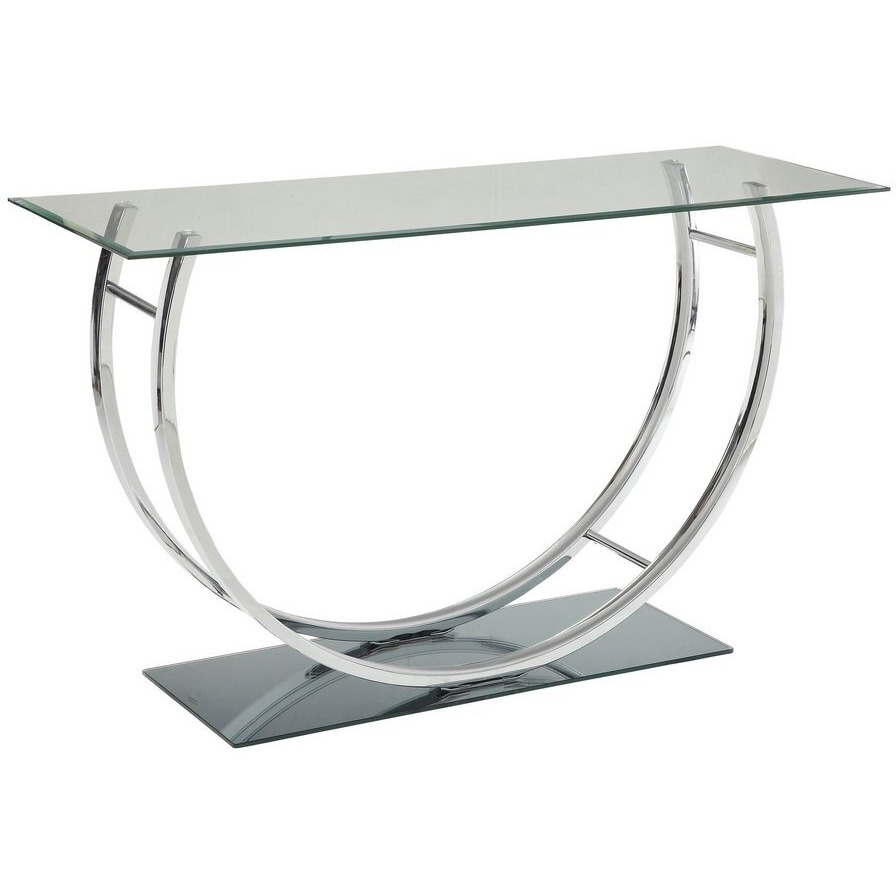 Contemporary Chrome Sofa Table