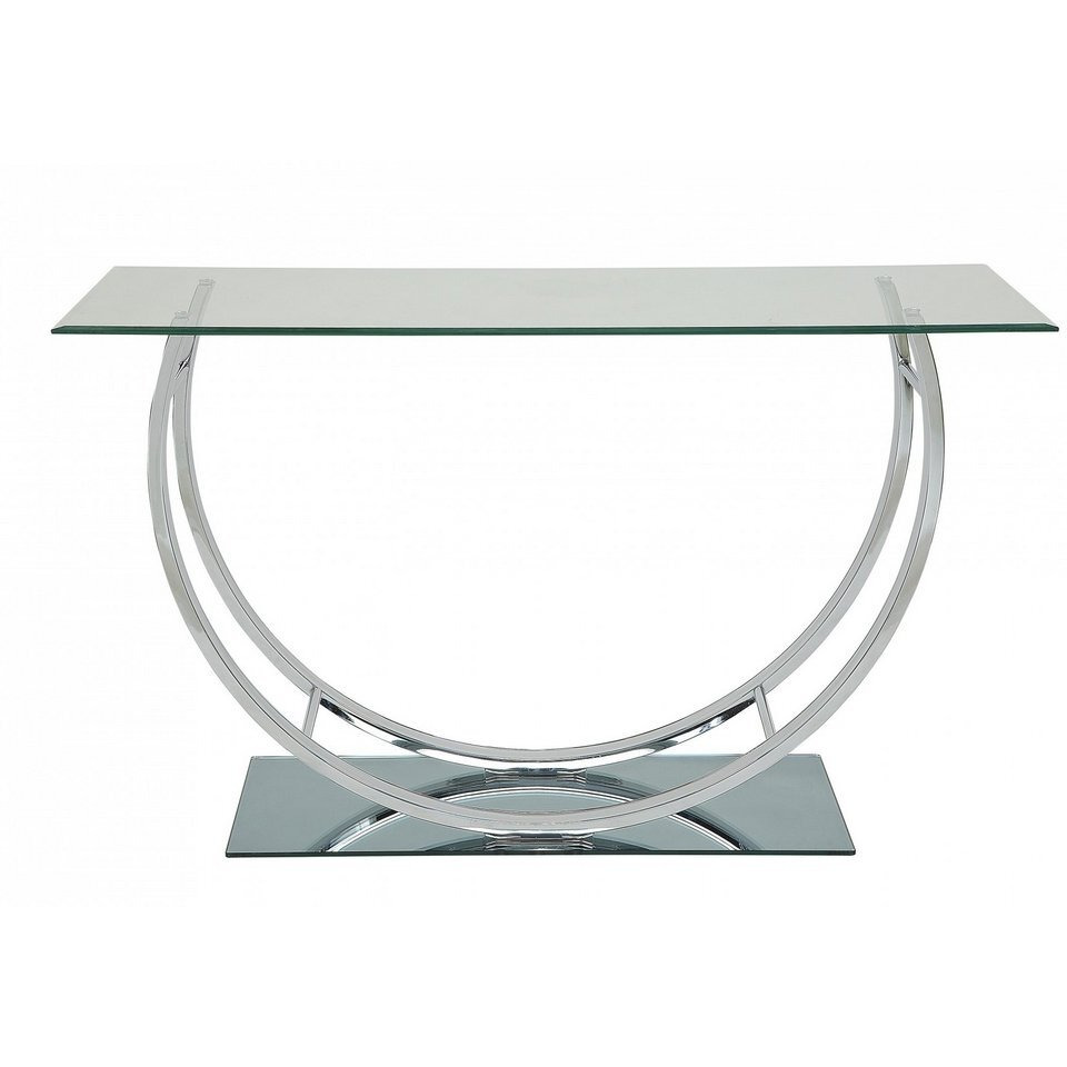 Contemporary Chrome Sofa Table