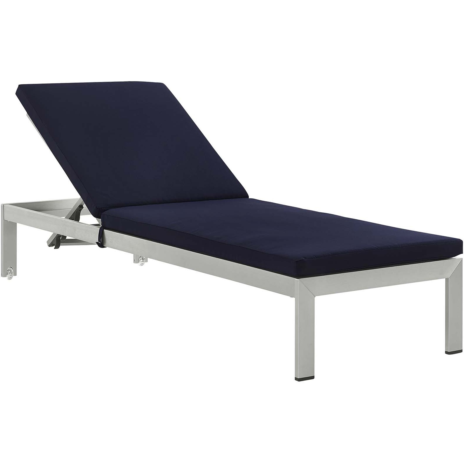 Shore Chaise With Cushions Outdoor Patio Aluminum Set Of 2