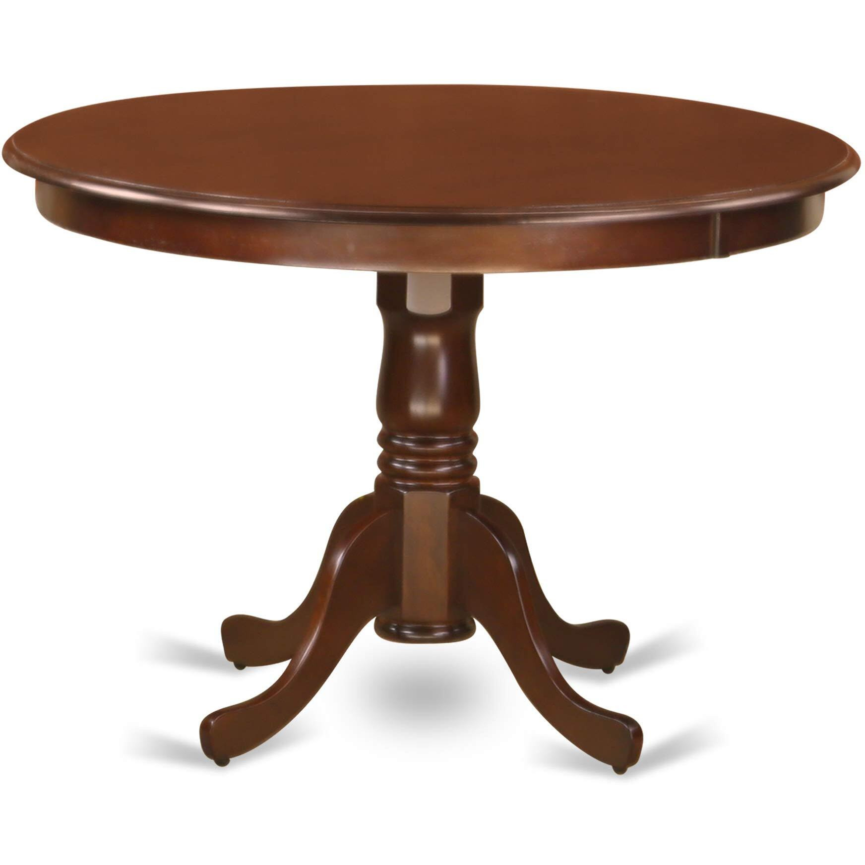 East West Furniture Hlml5-Mah-Lc 5 Piece Dining Table Set For 4 Includes A Round Kitchen Table With Pedestal And 4 Faux Leather Dining Room Chairs  42X42 Inch  Mahogany