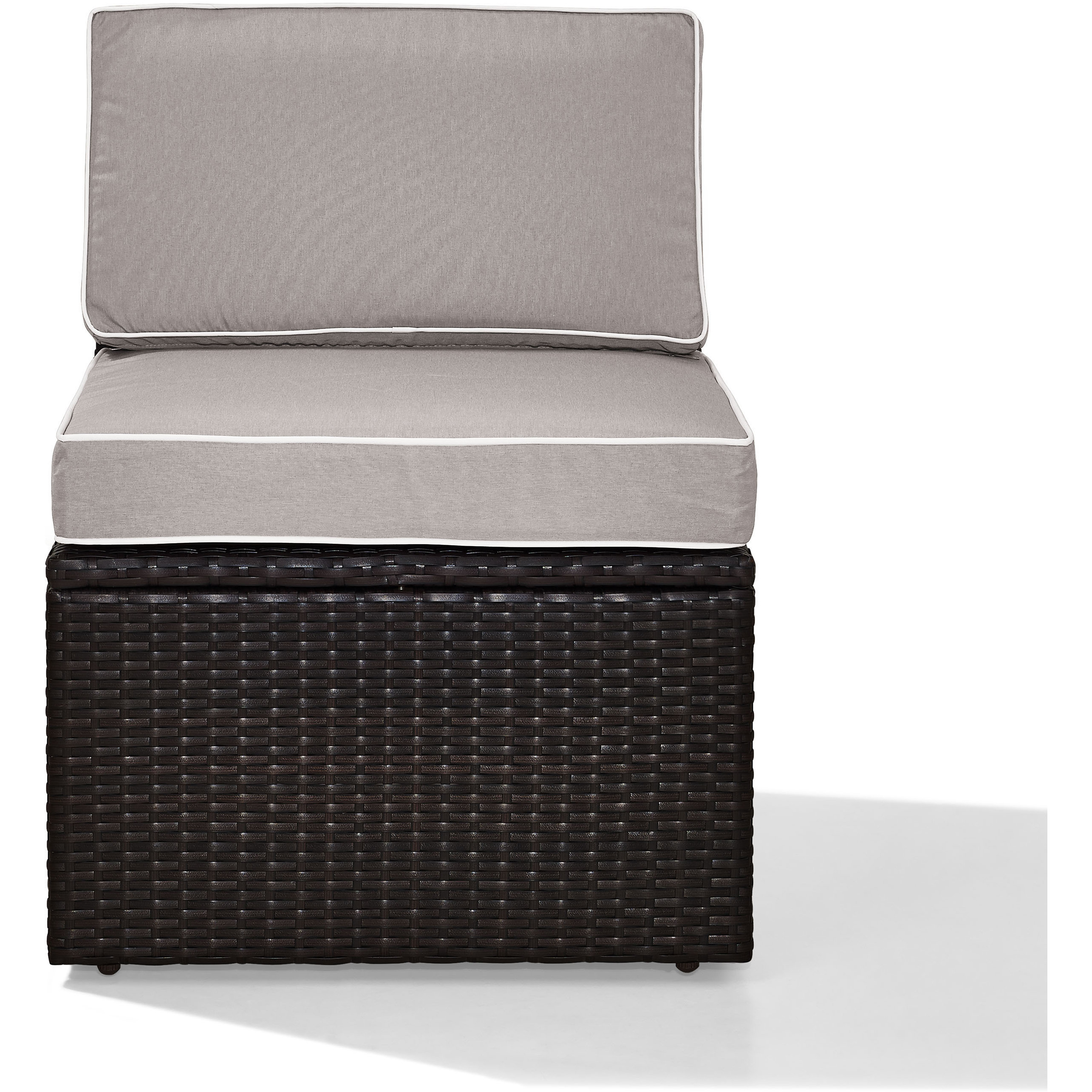 Palm Harbor Outdoor Wicker Center Chair Gray/Brown