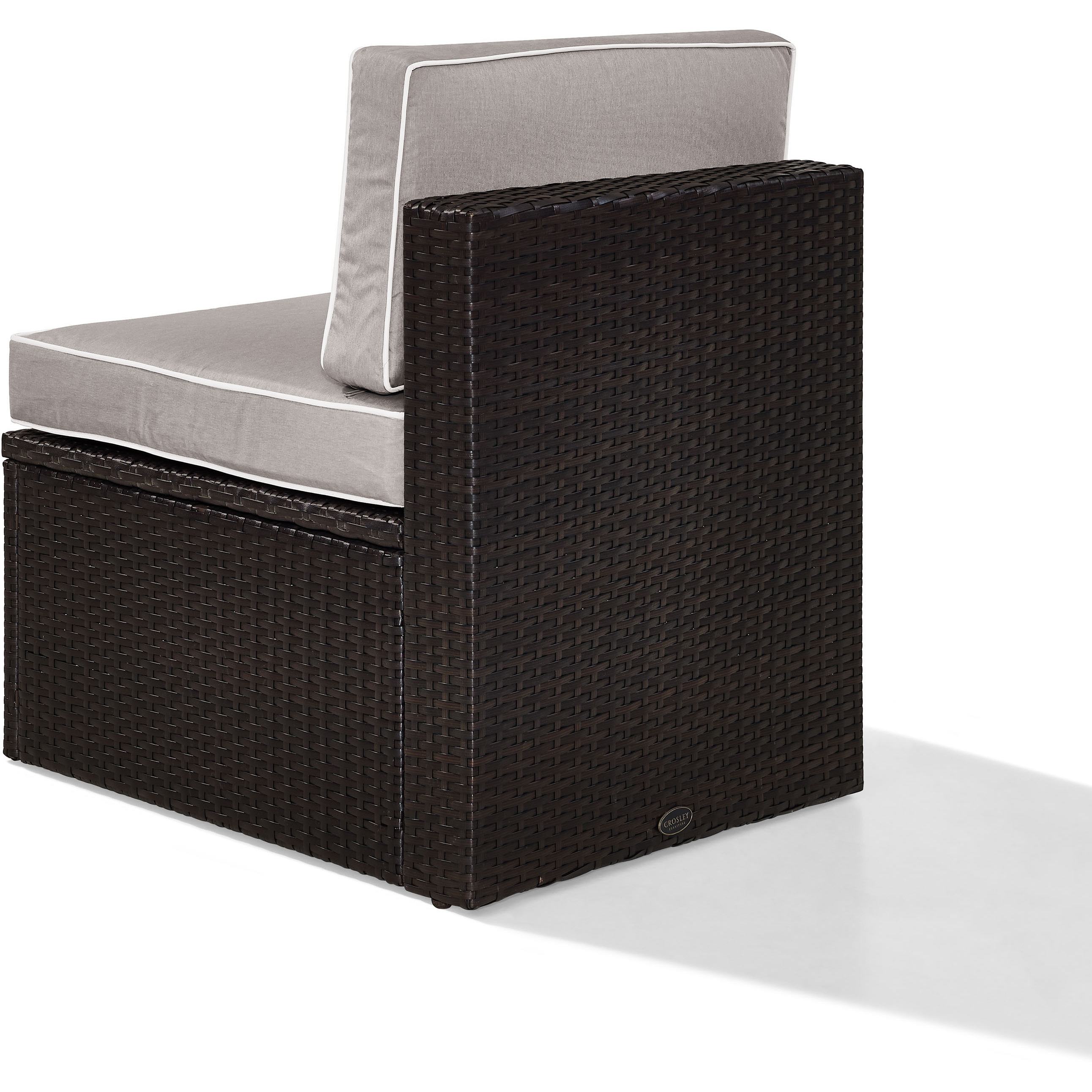 Palm Harbor Outdoor Wicker Center Chair Gray/Brown