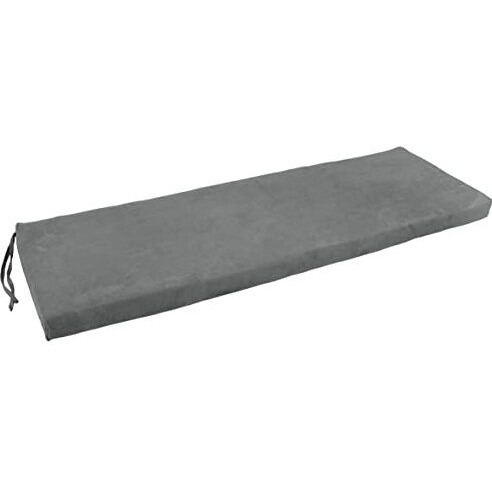 57-Inch By 19-Inch Solid Microsuede Bench Cushion  957X19-Ms-Gy
