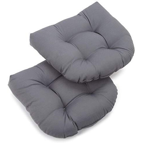 19-Inch U-Shaped Twill Tufted Dining Chair Cushion (Set Of 2)