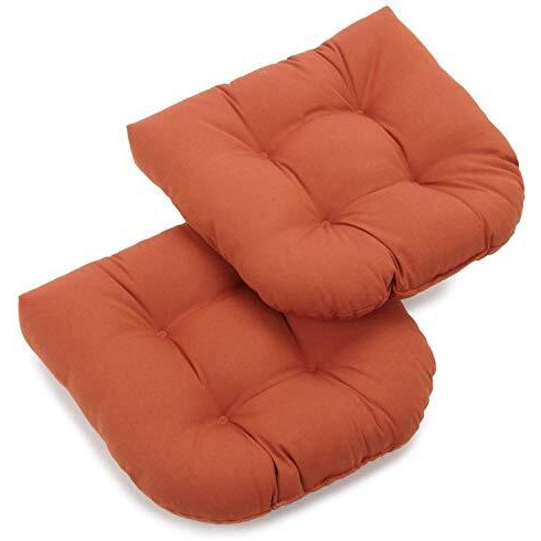 19-Inch U-Shaped Twill Tufted Dining Chair Cushion (Set Of 2)