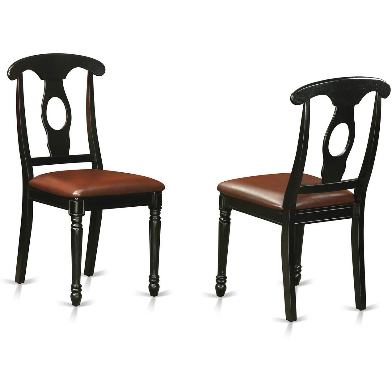 7  Pc  Dining  Set  With  A  Dining  Table  And  6  Leather  Kitchen  Chairs  In  Black