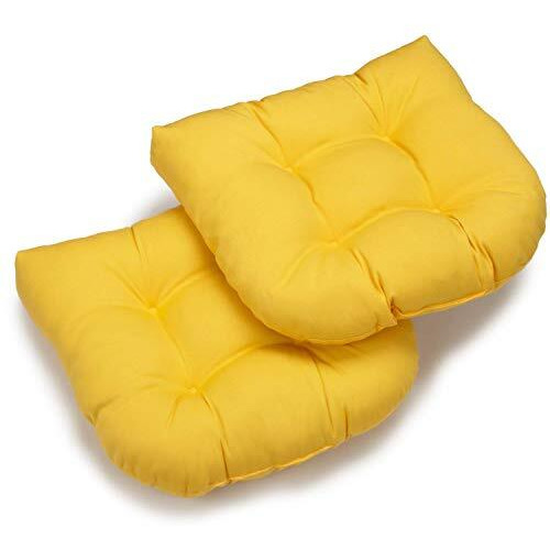 19-Inch U-Shaped Twill Tufted Dining Chair Cushion (Set Of 2)