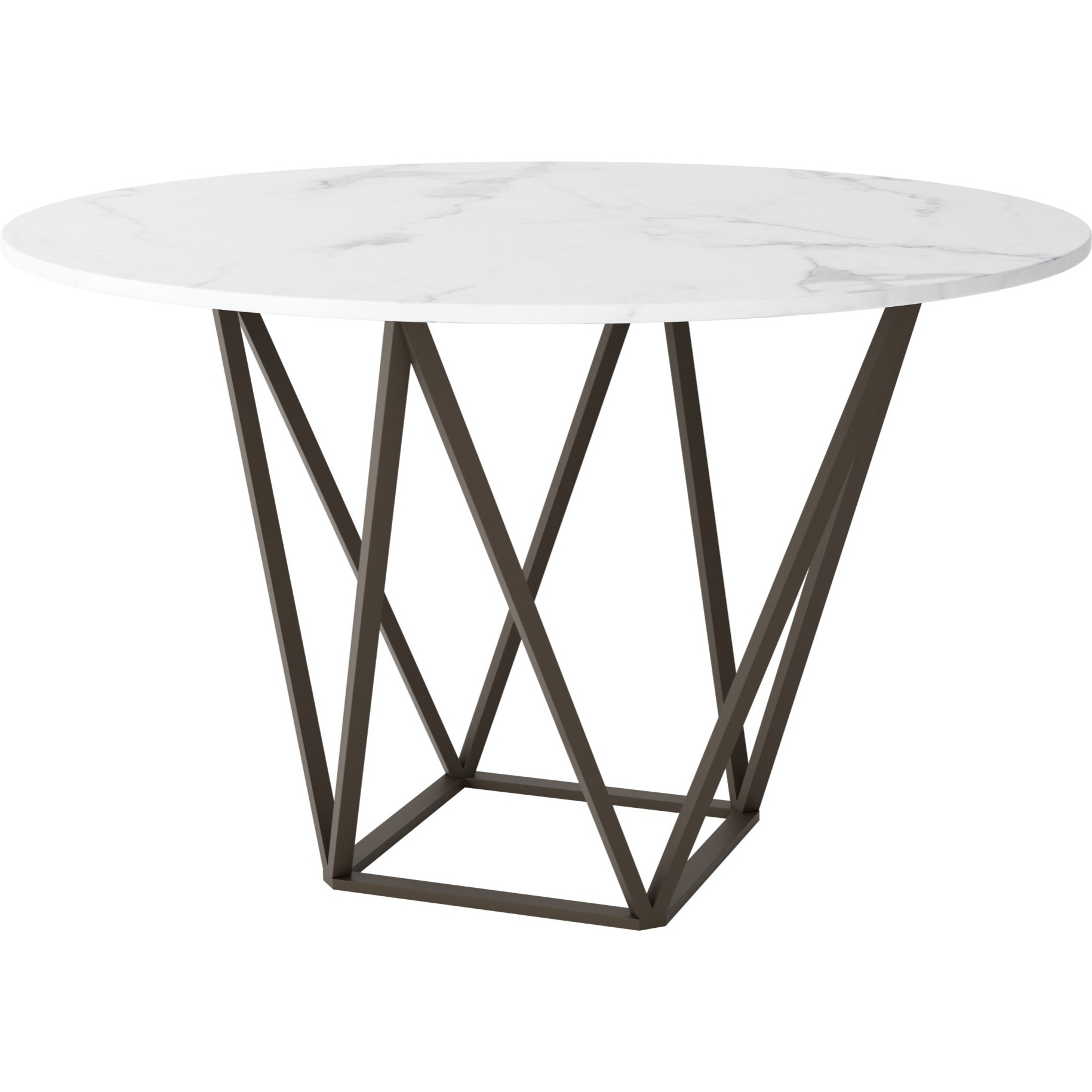 Tintern Dining Table White And Antique Brass