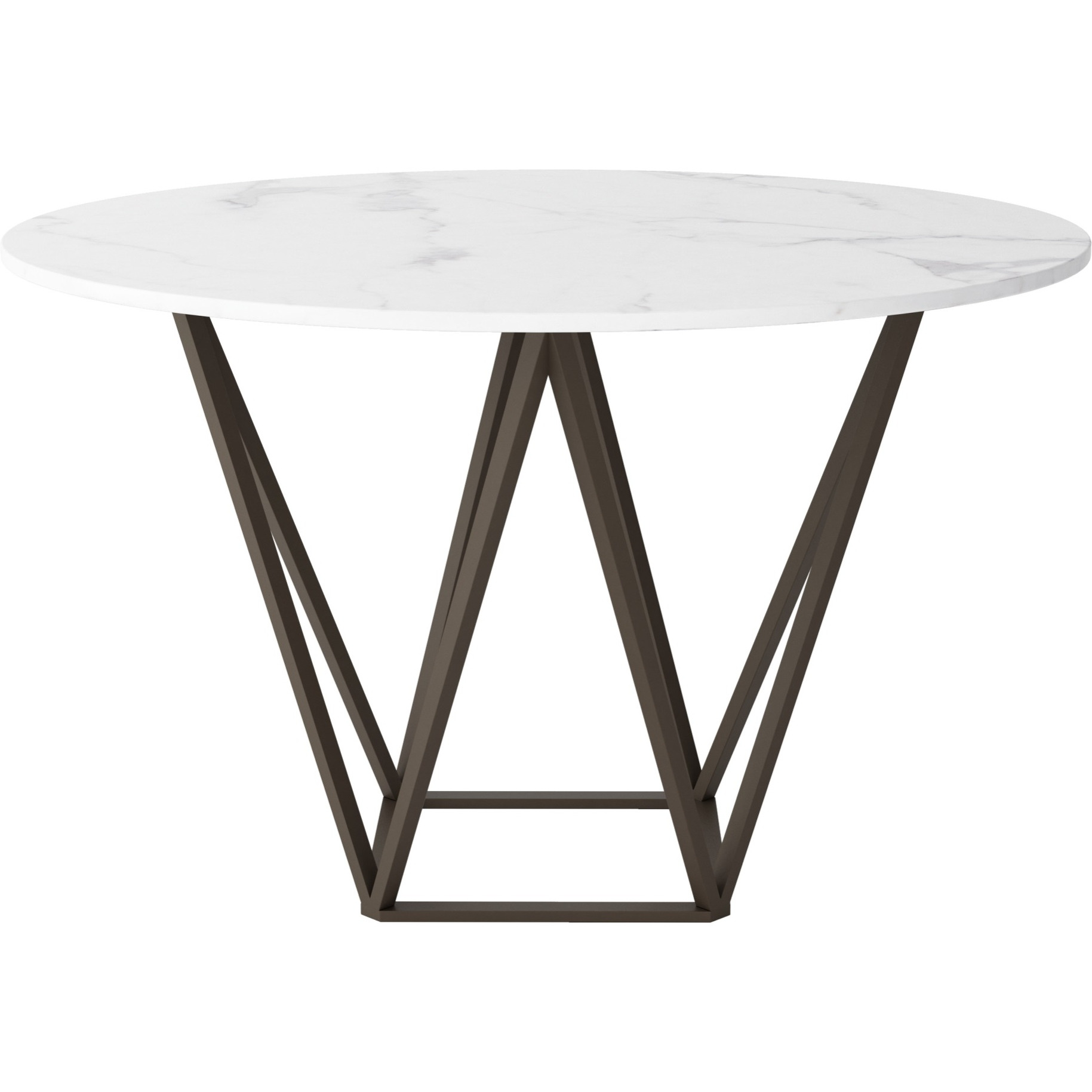 Tintern Dining Table White And Antique Brass