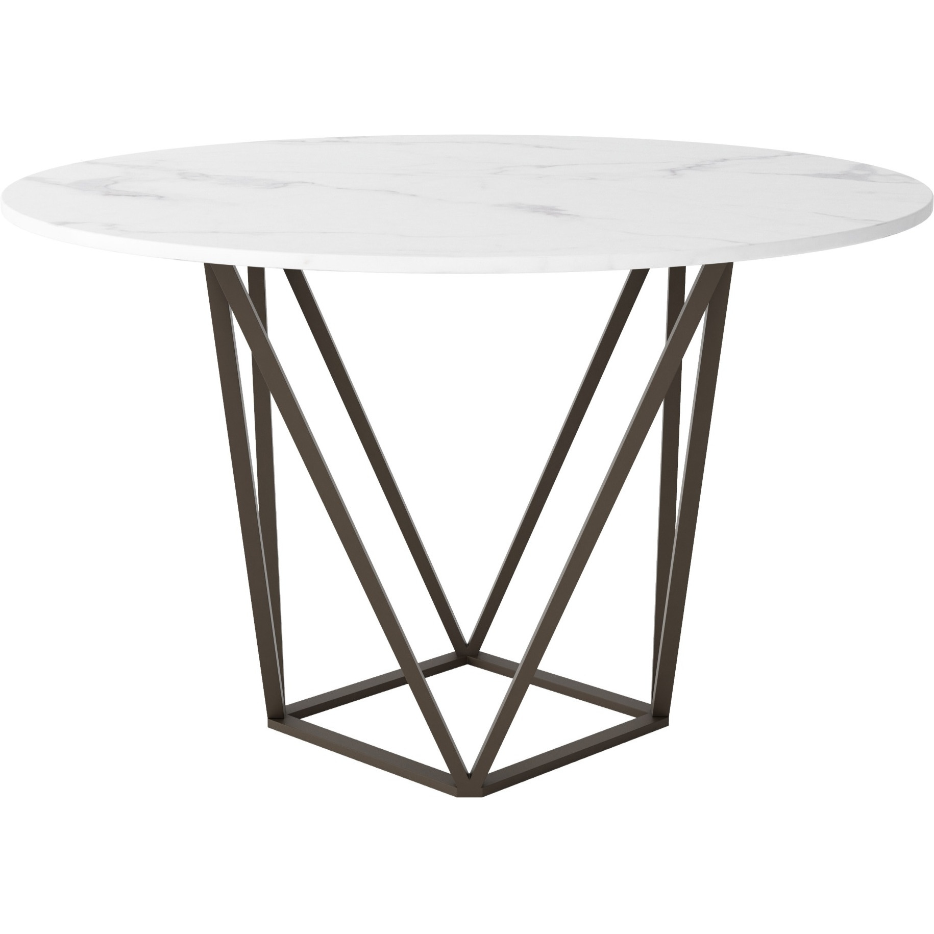 Tintern Dining Table White And Antique Brass