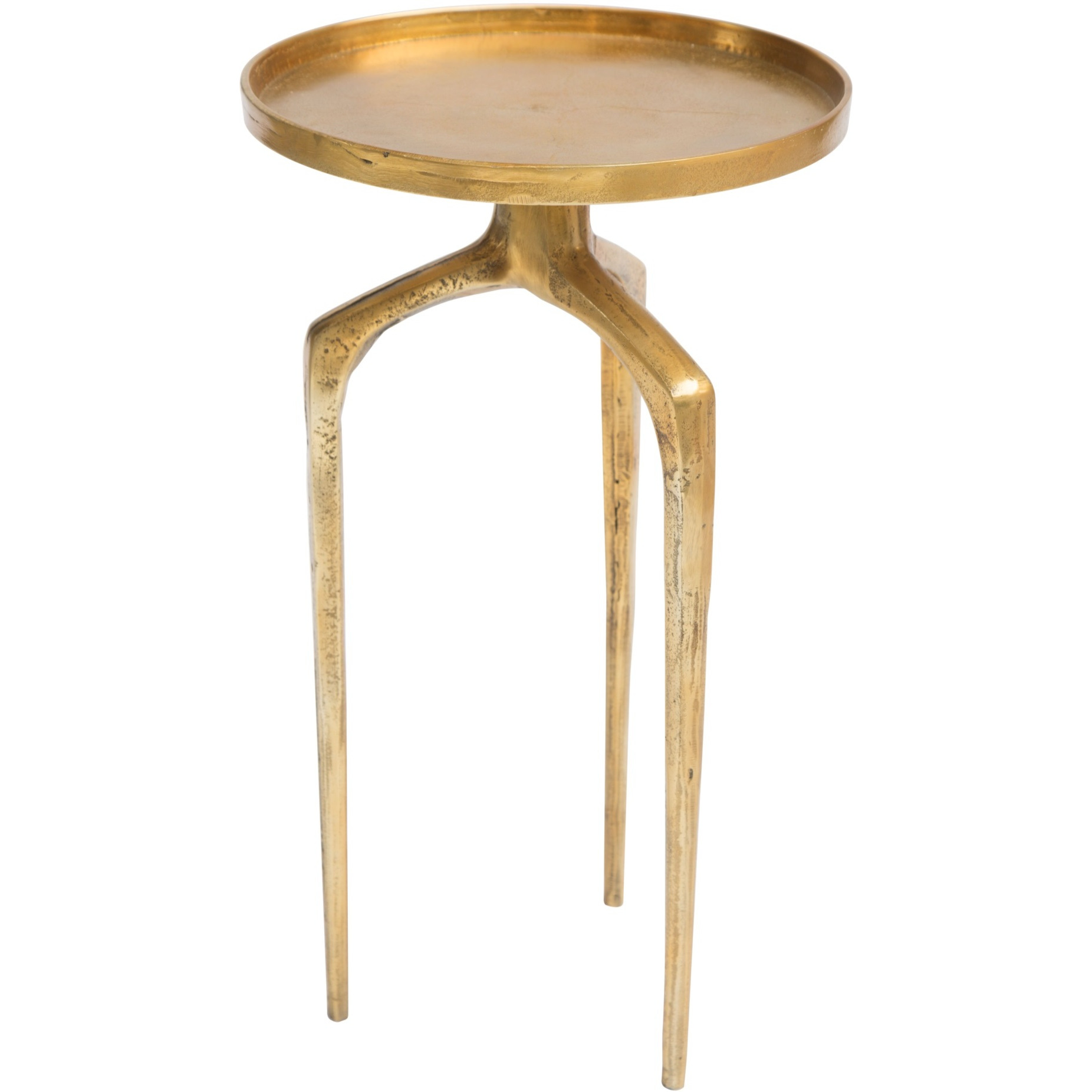 Set Of 2 Como Accent Tables Antique Gold