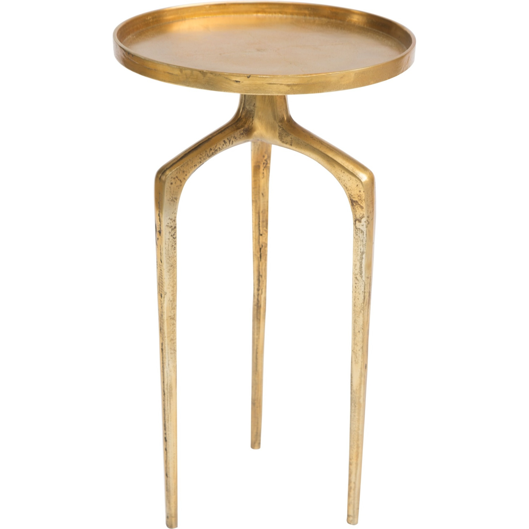 Set Of 2 Como Accent Tables Antique Gold