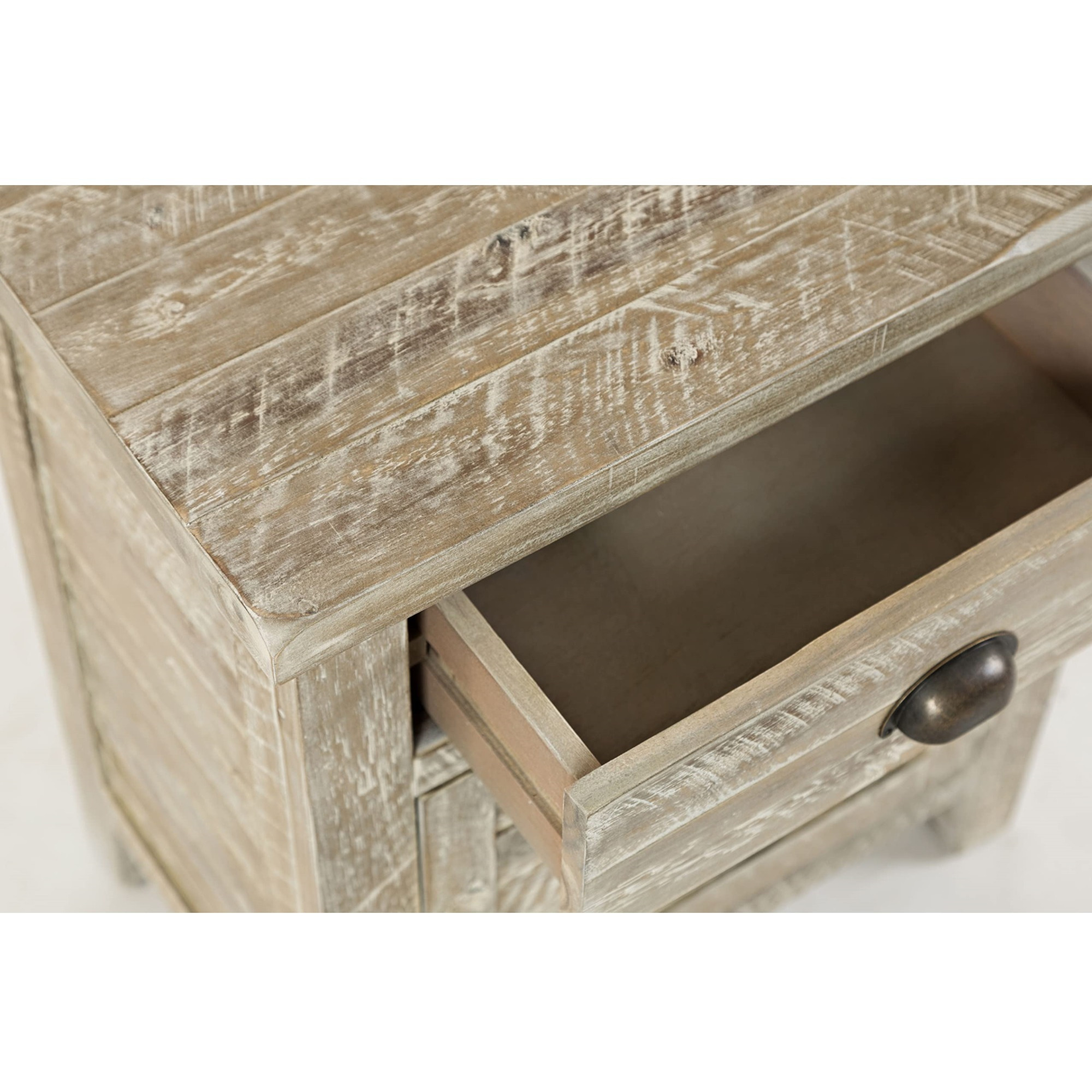Artisan's Craft Rustic Farmhouse Distressed Acacia Accent Table