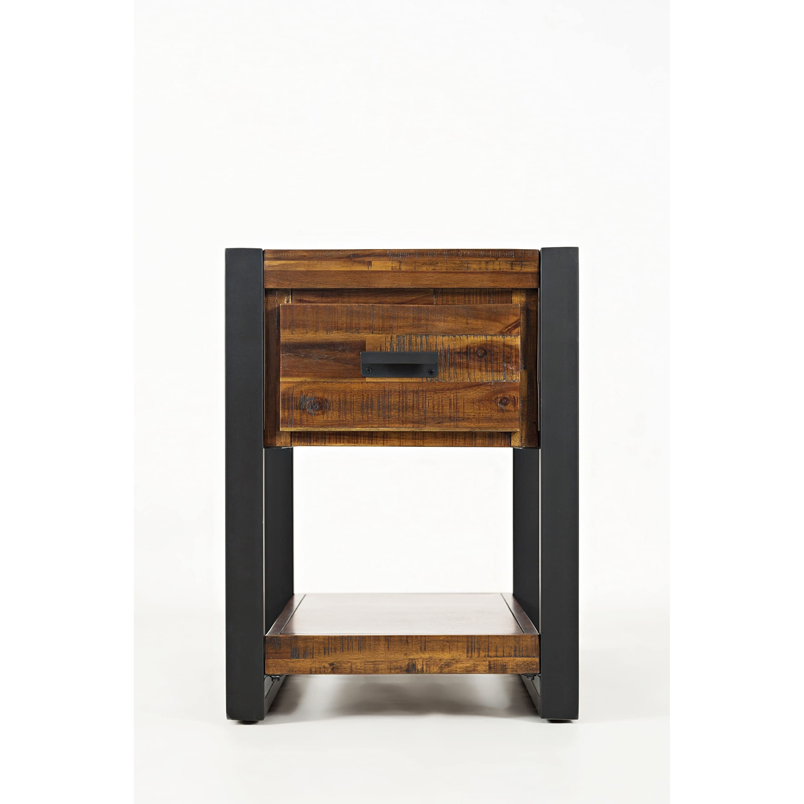 Loftworks Modern Acacia Chairside Table With Drawer